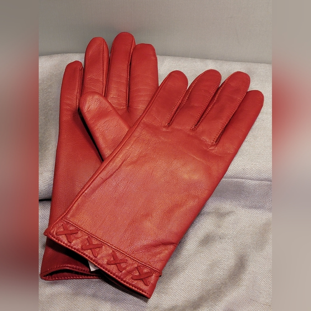 Fownes Red Leather 1965 Size XL Gloves WPL 9522 Vintage